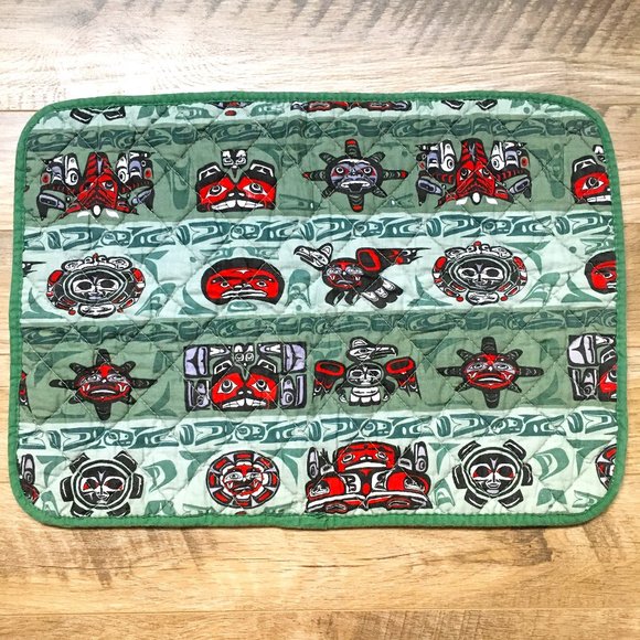Cotton Quilted Totemic Haida Print Placemat - Picture 3 of 10